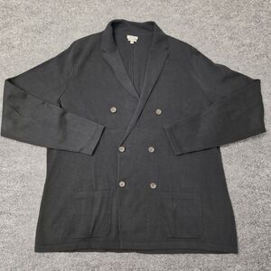 OOBE Brand East Bay Cardigan Double Breasted Sweater Black Mens XXL Italy